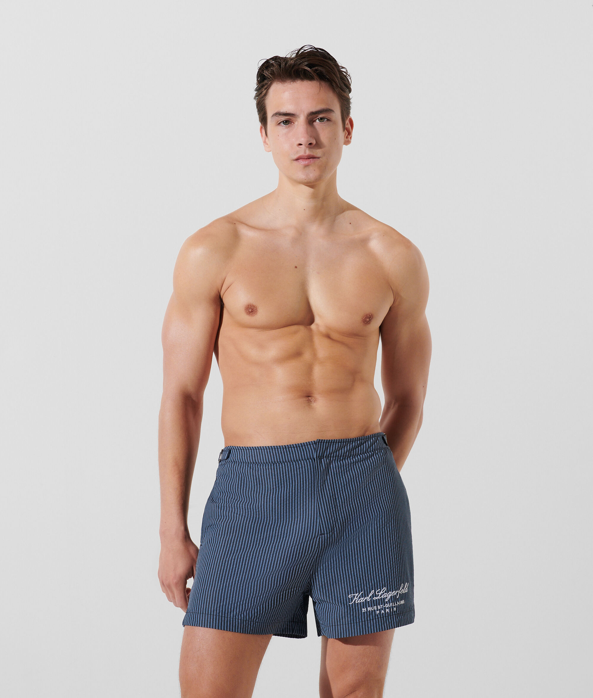 (image for) Acclaimed HOTEL KARL STRIPED BOARD SHORTS